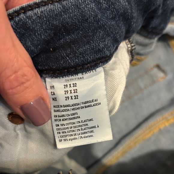 American Eagle Outfitters Dark Blue Slim Jeans - Picture 3 of 6